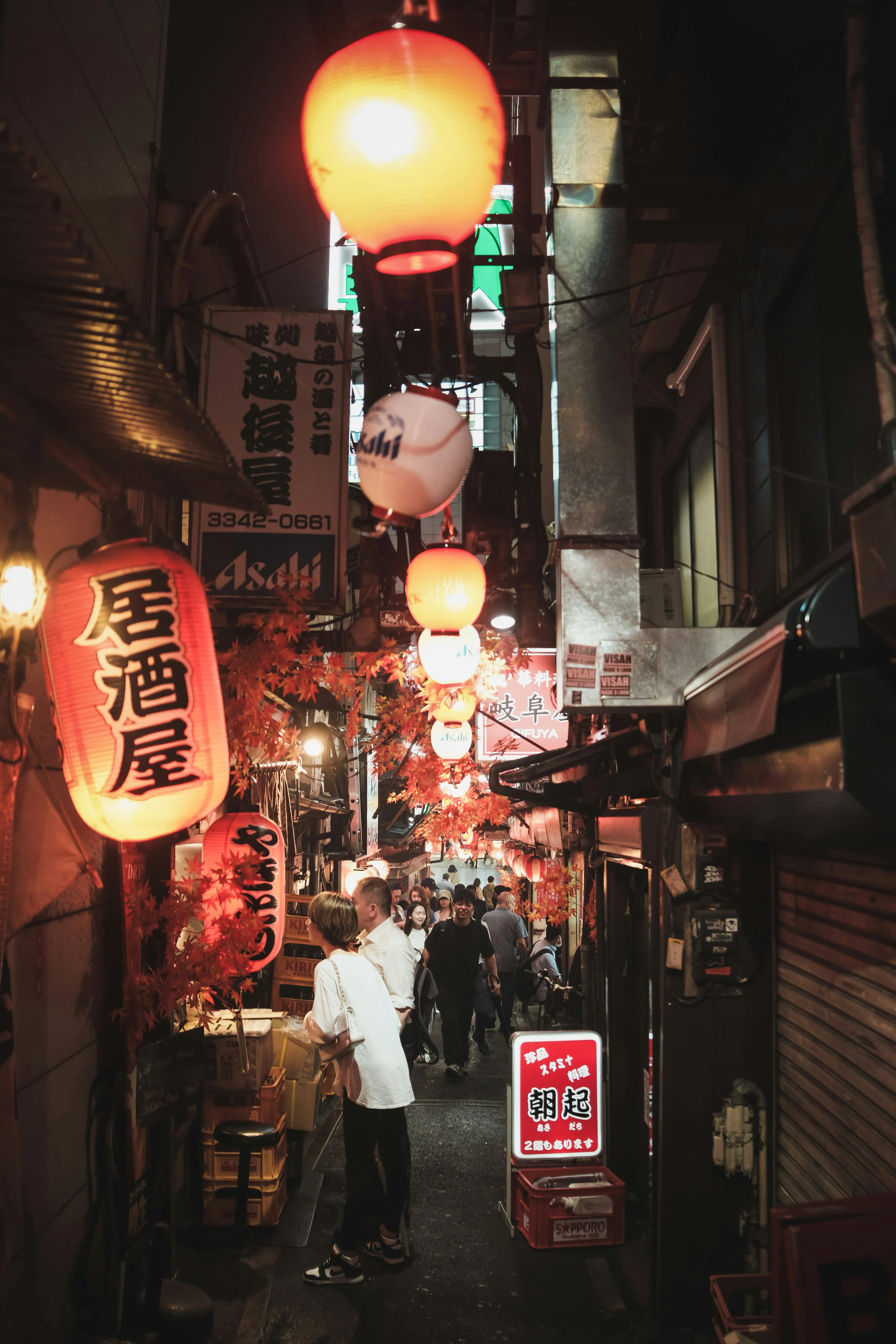 Japanese marketplace with artisan stalls